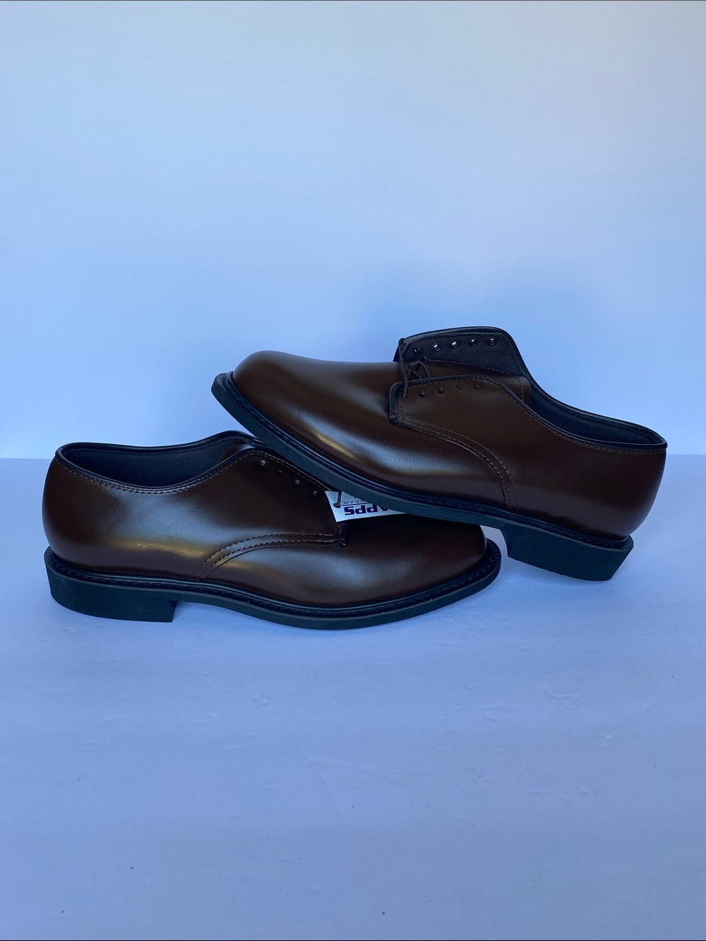 Capps Shoe Company Men’s AGSU Brown Leather Oxfords 9.5 3E - Picture 6 of 9